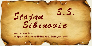 Stojan Sibinović vizit kartica